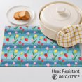 thumbnail image 5 of Placemat, Pioneer Flower Floral Print Pattern Place Mats Table Mat Set Of 2, PVC Washable Placemats for Party Kitchen Dining Decoration, 18x12 Inch, Fade Resistant, 5 of 6