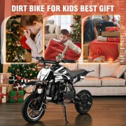 TOXOZERS Dirt Bike50cc 2-stroke Gas Mini Bike for Kids 8-14,With Front Fork and Rear Mono Shock, Up to 25 Mph,Black