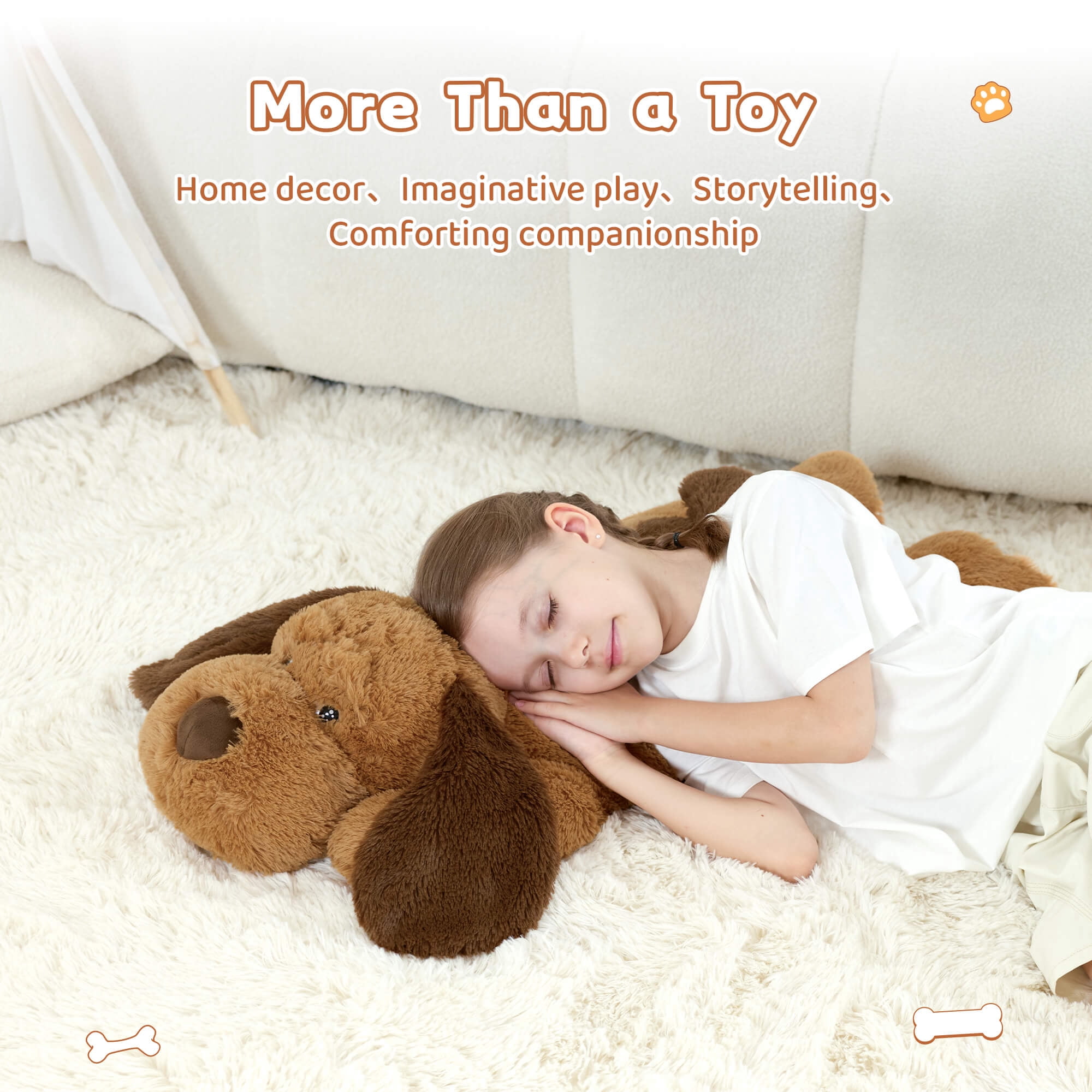 MorisMos Giant Stuffed Dog 32'' Puppy Stuffed Animal Big Plush Toy