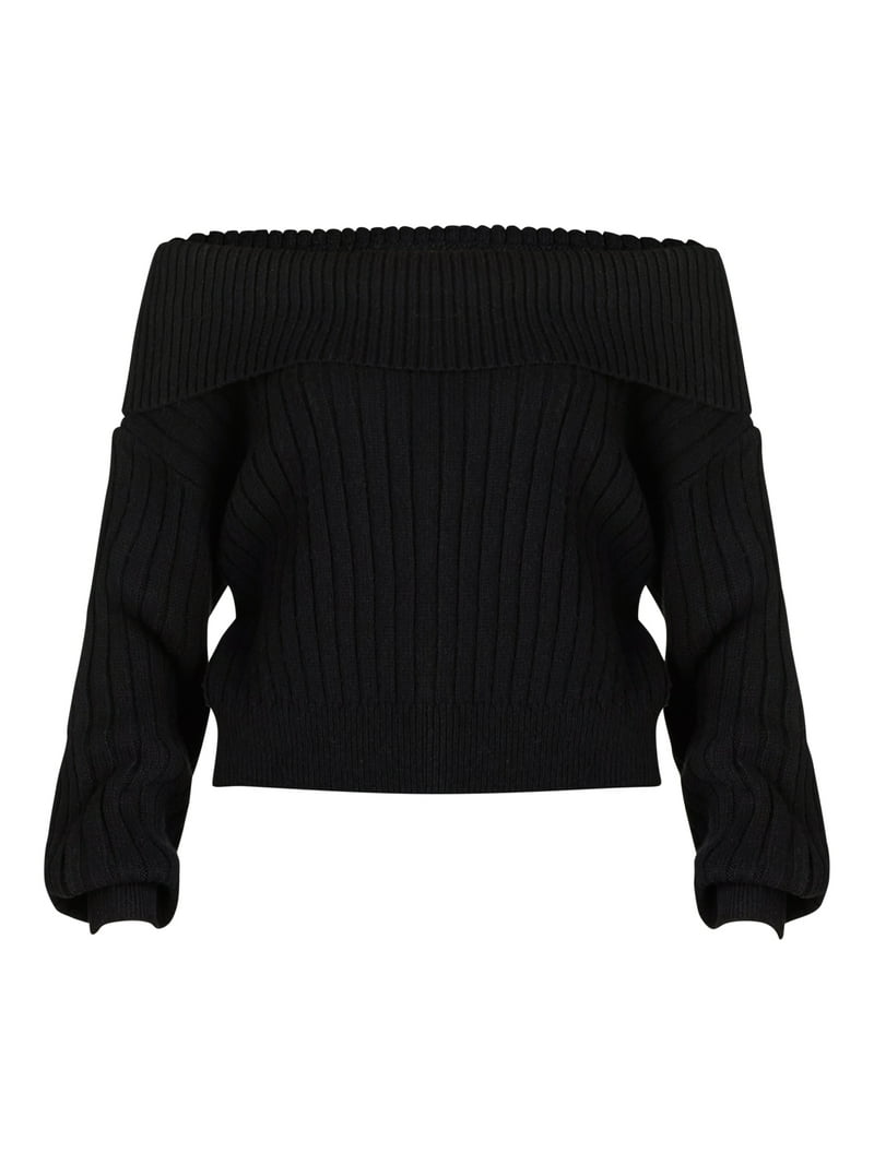 Madden NYC Women's Off the Shoulder Sweater - Walmart.com