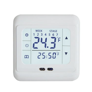 Electric Heating Thermostat with Touchscreen LCD Display Smart 16A Thermostat Energy Saving Home Temperature Controller