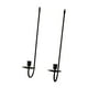 thumbnail image 2 of Candelabros de pared, candelabros colgantes, juego de 2, decoración de hierro, candelabro de pared para dormitorio, entrada, color negro, 2 of 8