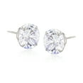 thumbnail image 4 of Ross-Simons 8.00 ct. t.w. CZ Stud Earrings in 14kt White Gold, Women's, Adult, 4 of 7