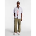 thumbnail image 2 of No Boundaries Boxy Cropped Fit Oxford Shirt with Short Sleeves, Men's XS-5XB, 2 of 5