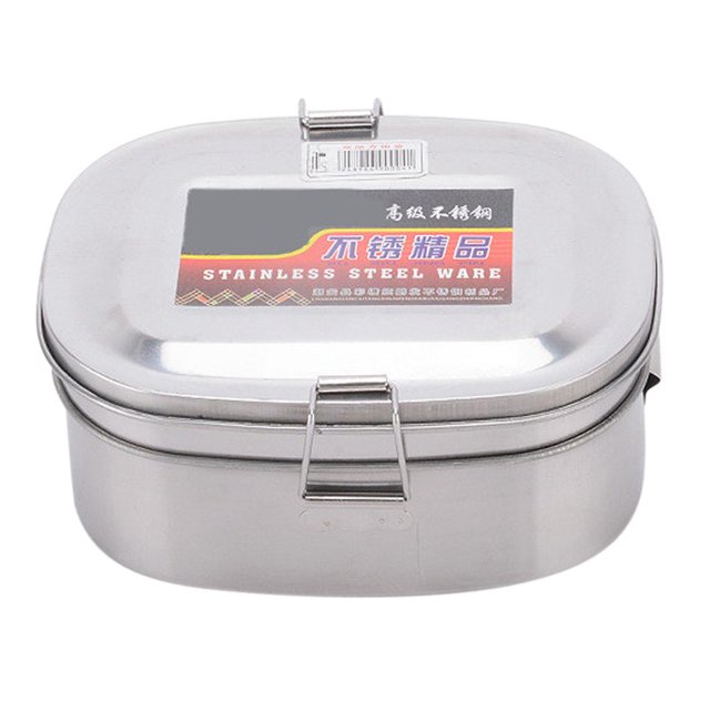 Abbracc Conteneur de Stockage Alimentaire en Acier Inoxydable Bento - Double Couche TG, comme Double Couche L