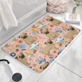 thumbnail image 3 of Bulldog Dog and Flower Florals Flannel Non Slip Door Rugs,Washable Door Mats Indoor,Decorative Door Mats,Dirt-Resistant and Absorbent Doormat for Entrance,Bedroom,Kitchen,Bathroom,23.5x16in(60x40cm), 3 of 5