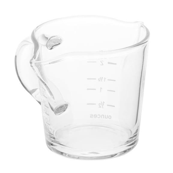 Fiocias Espresso Glass Measuring Cup Jigger Heat Resistant 2.5-Ounce Double Spouts Clear