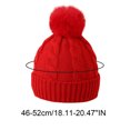 thumbnail image 2 of Winter Beanie Hat, Kids Boys Girls Warm Fleece Lined Knitted Soft Ski Cuff Cap Beanie Hats with Pom Pom 0-4 Years under $10, 2 of 3