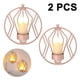 thumbnail image 2 of Candelabro de vela de pared de 2 uds para vela de pilar pequeño, portavelas de Metal decoraciones de pared para baño Patio decoración de sala de estar Ormromra 223338-3, 2 of 8