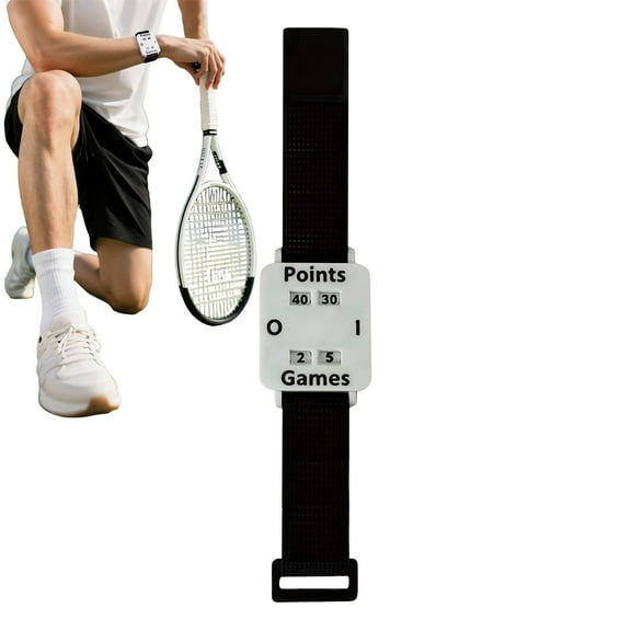 Score Keeper Wristband Big Screen Adjustable Counter Tennis Wrist Strap Scores Board for Adults Men Women