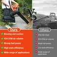 thumbnail image 6 of Bkn 26cc 424 Cfm Gas Powered Leaf Blower 2 Stroke Handheld Leaf Blower Dual-Purpose (Blowing and Suction) Cleaner with Straight and Curved Blow Pipe for Cleaning Leaf Road Snow (Orange), 6 of 13