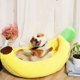 thumbnail image 4 of Billuyoard Cama para mascotas de terciopelo cristalino con forma de zanahoria para un sueño confortable. Suministros para mascotas: cama para Perchas para gatos Amarillo S, 4 of 6