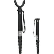 Fooletu Shooting Stick Monopod with 360 Degree Rotate U Yoke Holder Gun Pod Rifle Rest