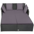 thumbnail image 1 of Topbuy Patio Rattan Daybed with 4 Cushions, Grey, 1 of 9