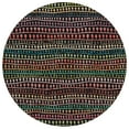 thumbnail image 2 of Addison Rugs Chantille Indoor/Outdoor Transitional Stripes Black Washable Round Rug, 8' x 8', 2 of 6