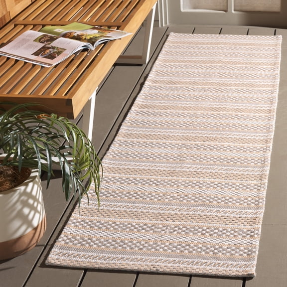 Safavieh Augustine Topher Striped Runner Rug, Taupe/Beige, 2' x 7'