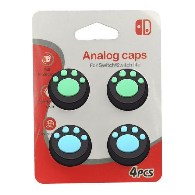 4 PCS Cute Thumb Grip Caps for Nintendo Switch / Lite / OLED, Joy-Stick Button Stick Cover Analog Ergonomic Cap for NS Controller Joy-Cons