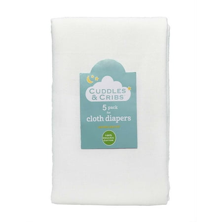 Cuddles & Cribs Organic Cotton Washable Reusable Baby Cloth Diaper,