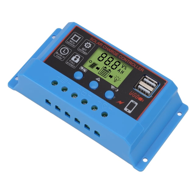 12V 24V Solar Charge Controller, Adjustable Discharging Parameters Solar Controller For Warning Light 10A,20A,30A