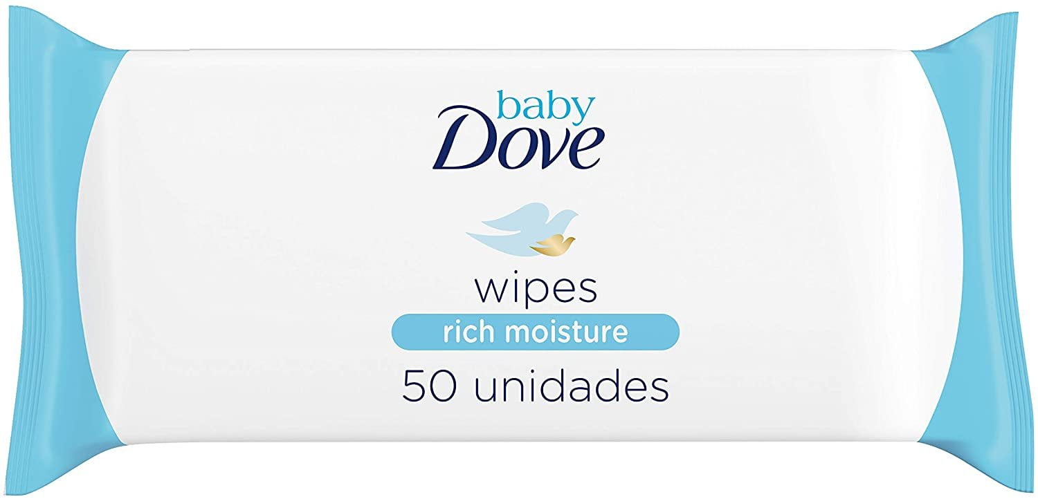50 Wipes Dove Baby Wipes Rich Moisture Pack of 6 