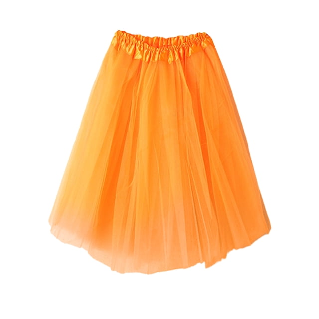 Timegard Girls Clothes Cute Elastic Waist Lightweight Loose Solid Color Flowy Mesh Skirts for Dance