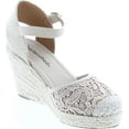 thumbnail image 7 of City Classified Queena Espadrille Platform Wedge D’orsay Pump w Sling Back & Elastic Strap, 7 of 7