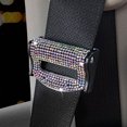 thumbnail image 4 of Clip para cinturón de seguridad de coche con diamantes de imitación decoración con brillo ostentoso Clips de fijación para cinturón de seguridad para mujer limitador para vehículo 2 uds., 4 of 8