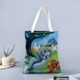 thumbnail image 2 of Tom y Jerry Bolso de tela con estampado de lienzo para mujer, bolsa de compras reutilizable y estética, con cremallera interior, regalo para mujer,38*45cm., 2 of 6