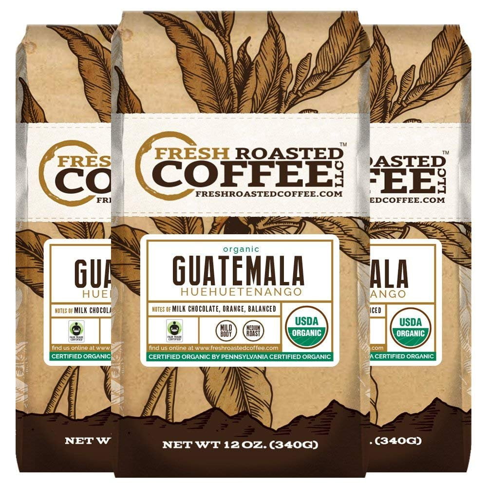 Organic Guatemala Huehuetenango Fair Trade Coffee, 12 oz. Whole Bean