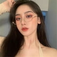 thumbnail image 4 of Jesscasday Men Women's Half Frame Glasses New Half Moon Metal Eyewears Business Glasses, 4 of 20