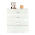 thumbnail image 3 of Winado MDF Wood Simple 4-Drawer Dresser White with Metal Handles, 3 of 10