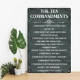 thumbnail image 5 of Ten Commandments Thou shalt have no other gods before me Metal Hanging Sign Inspirational Sign Gifts Rustic Farm Decor Home Office Living Room Wall Decor 12 x 8 in..., 5 of 5
