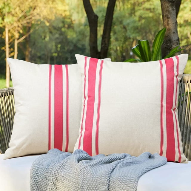 Fundas de Almohada Impermeables OTOSTAR 45x45 cm Juego de 2 (Rosa Intenso)