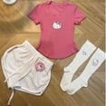 thumbnail image 2 of Camiseta Kawaii Sanrio Hello Kitty Mujer Pantalones Cortos Algodón Deng Xun, 2 of 3