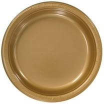 Hanna K. Signature Gold Plastic Party Plates, Round, 10", 50 Count