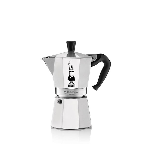 Bialetti - Moka Express Moka Pot 3 Cups, Iconic Stovetop Espresso Maker, Makes Real Italian Coffee, Aluminum, Silver