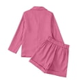 thumbnail image 6 of Kogui Girls Clothing Sets Multi Color Solid Color Long Sleeve Blazer Shorts 2pc Soft Breathable Outfit Clothing Set Spring Fall 5T 6T, 6 of 8