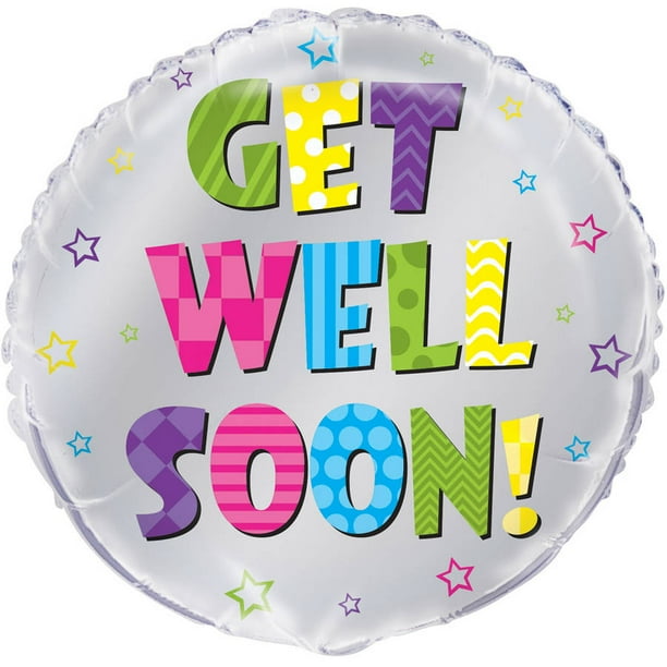 18 Foil Bright Get Well Soon Balloon Walmart Com Walmart Com