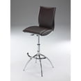 thumbnail image 2 of Contemporary Faux Leather Adjustable Bar Stool in Gray (Set of 2), 2 of 5