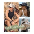 thumbnail image 6 of Minzimin Womens Sun Hat with Ponytail Hole Beach Hiking Summer Wide Brim UPF 80+ Outdoor Protection Foldable Bucket Hat, 6 of 7