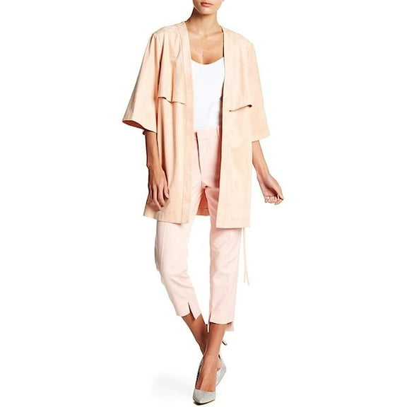 BCBGMAXAZRIA Gari Faux Suede Jacket in Pink Sand - Small