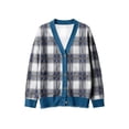 thumbnail image 2 of Bixock Jeans Cardigan for Womens Open Front Long Sleeve with Pockets Printed Loose Casual Outerwear Fall Winter Coats Daily Wear, 2 of 5