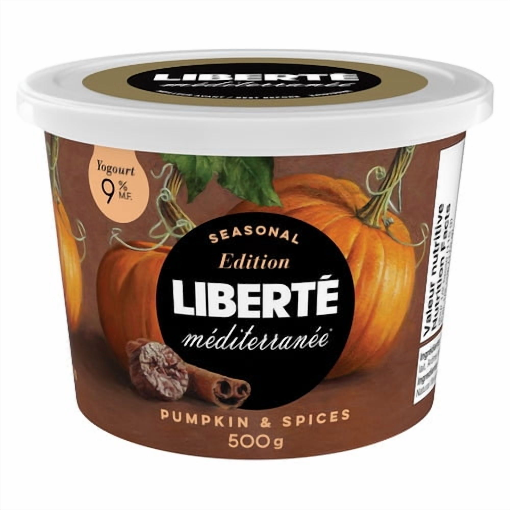 Liberté Méditerranée 9% Yogurt, Seasonal Edition Pumpkin & Spices, 500g