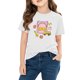 thumbnail image 2 of Blusas y camisas de manga corta con cuello redondo para niños y niñas, camisetas gráficas de manga corta, blusas con estampados bonitos para la temporada escolar., 2 of 9