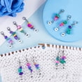 thumbnail image 4 of 20Pcs Number 0~9 Turquoise Chip Acrylic Beaded Locking Stitch Markers Zinc Alloy Crochet Lobster Clasp Charms Colorful 47~50mm, 4 of 6