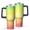 Black, variant on 40oz Tumbler with Handle and Straw, Vacuum Insulated Stainless Steel Travel Mug, Fits Car Cup Holder, Neon Rainbow Print