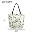 thumbnail image 5 of FORMRS Womens Canvas Tote Bag with Zipper Inner Pocket Shoulder Handbag, Lush Greenery, 5 of 7