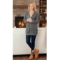 thumbnail image 4 of Roaman's Women's Plus Size Thermal Waffle Hoodie Zip Up Cardigan Jacket, 4 of 5