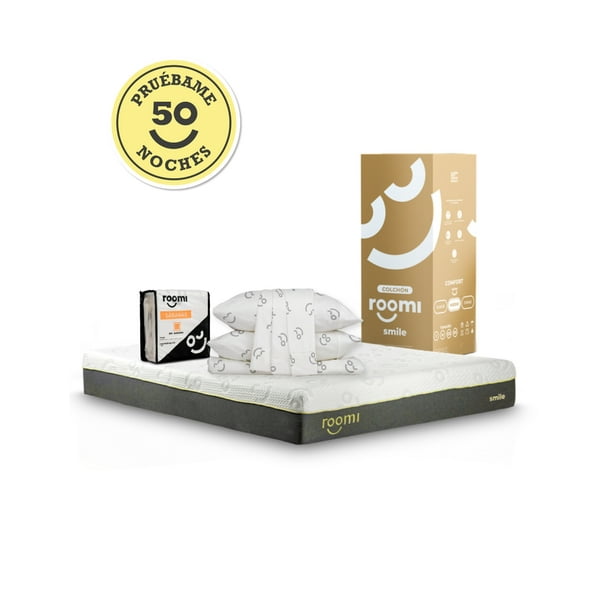 Colchón Individual En Caja Roomi Smile + Juego De Sabanas