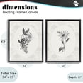 thumbnail image 3 of Stupell Industries French Country Vintage Flowers & Lace Black 2pc Floating Frame Art Set, 17 x 21 each, by CAD Designs, 3 of 7